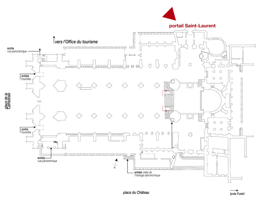 Plan de la cathédrale > portail Saint-Laurent